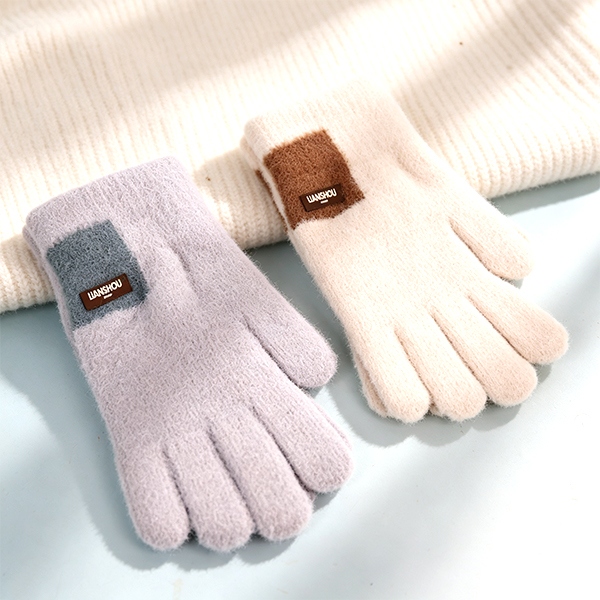 B- 25014 Hombres LS Etiqueta de Tela Guantes de Dedo Completo 4