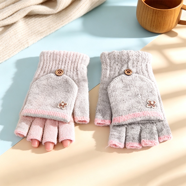 A- 25024 Mujer de Cuatro Hojas de Flor Medio de Pinza Guantes 3