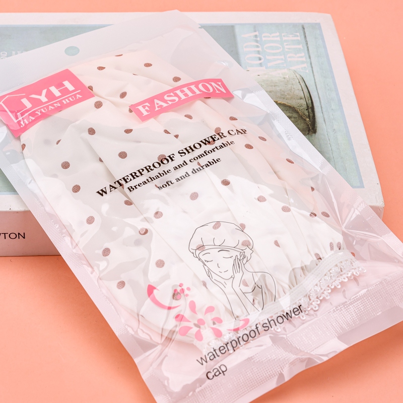 Y036 Pocket Dot Shower Cap 3