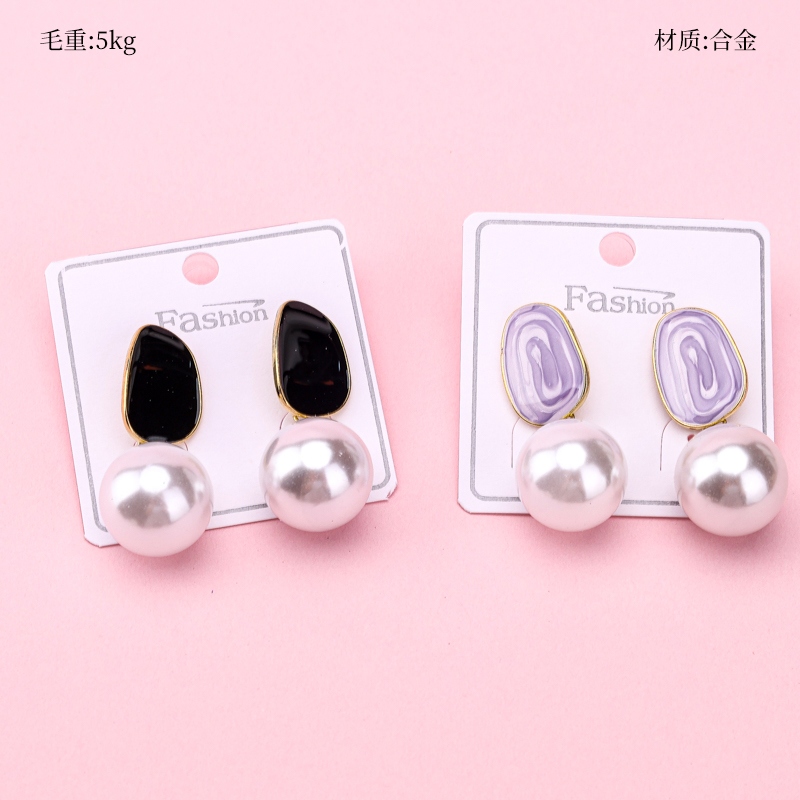 Pendientes Long Hong Kong Wind Drop Pendientes de Perlas 2