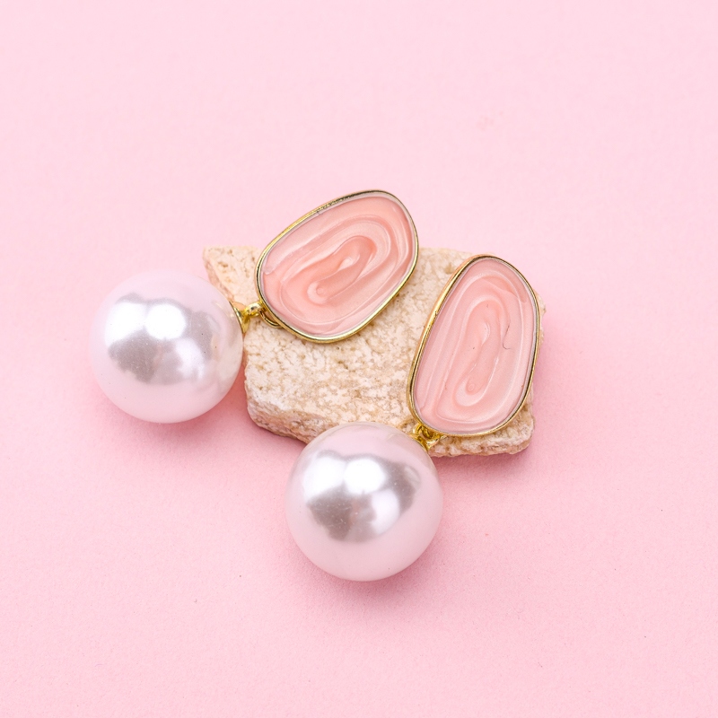Pendientes Long Hong Kong Wind Drop Pendientes de Perlas 4
