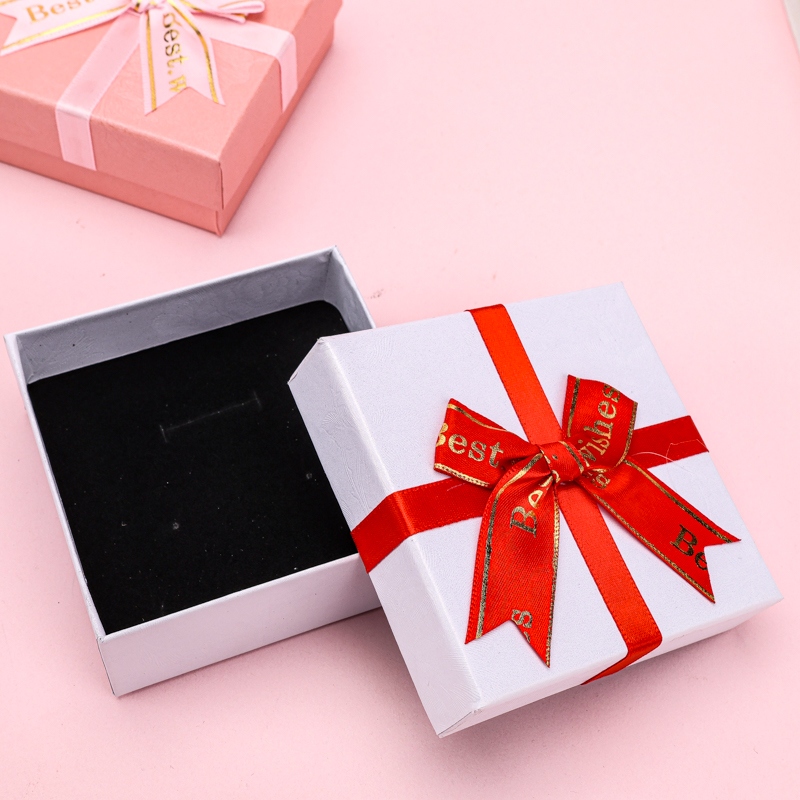 Caja de Regalo Cuadrado de Corbata de Arco (9*9*3.5cm) 3