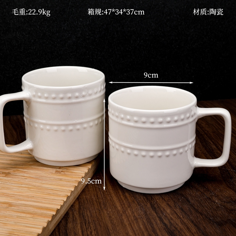 Azoret Procesamiento de Doble Bola de Cerámica Taza (Blanco)