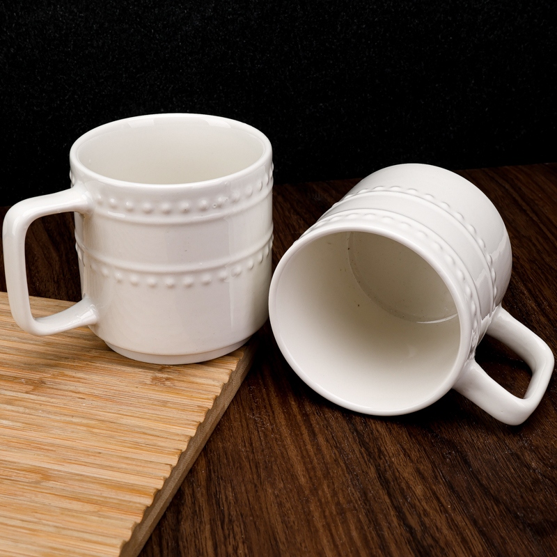 Azoret Procesamiento de Doble Bola de Cerámica Taza (Blanco) 3