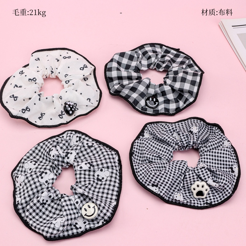 Cesta Negro y Blanco Accesorios Gran Anillo de Intestino
