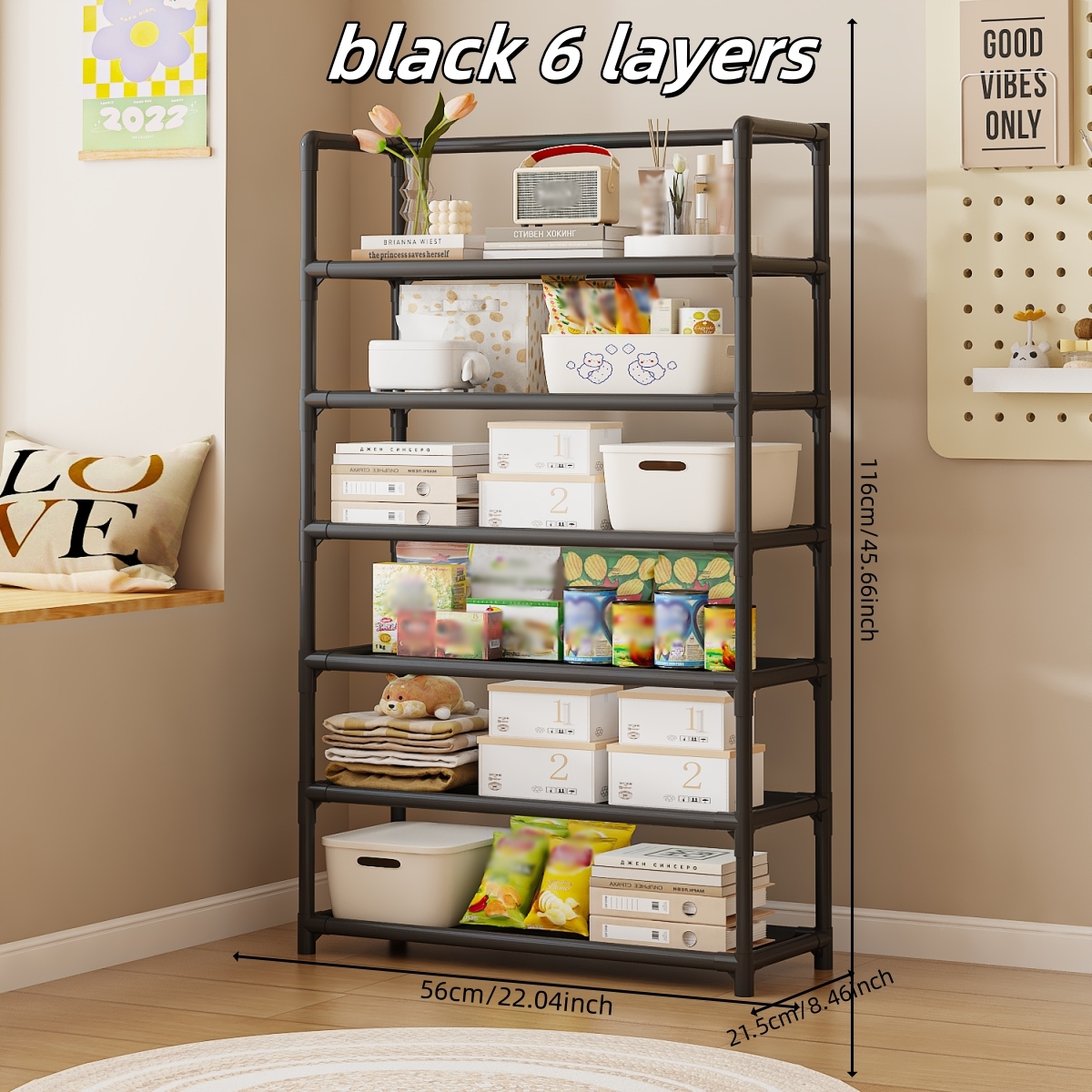3301 Estante 60cm (Seis Negro) 2