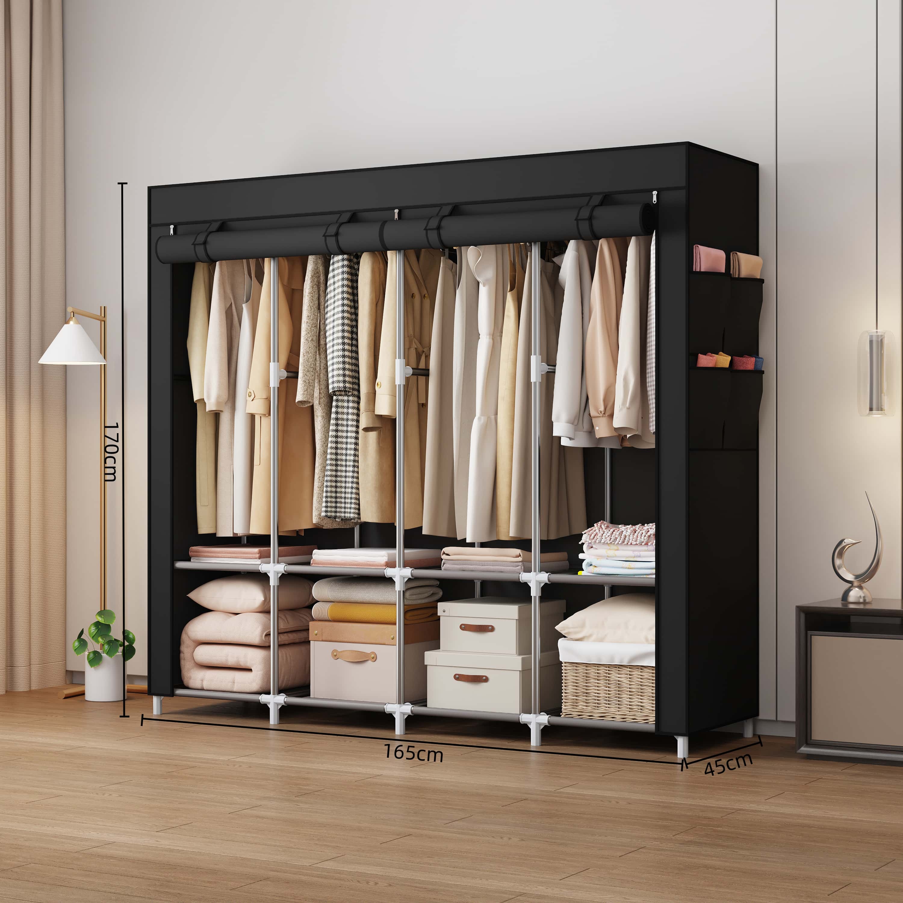 88170-12 Armario Resistente Al Polvo 3 Pull (Black) 3