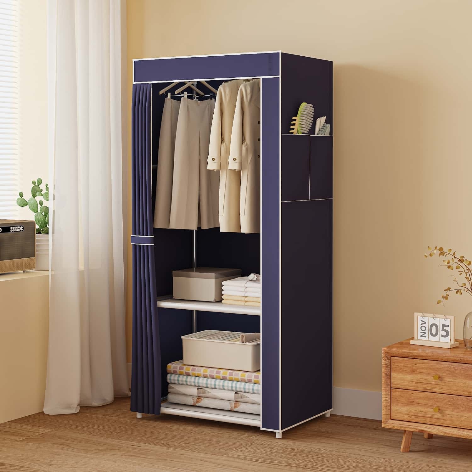 6601-triangle Coat Rack (Azul Marino En el Segundo Piso)