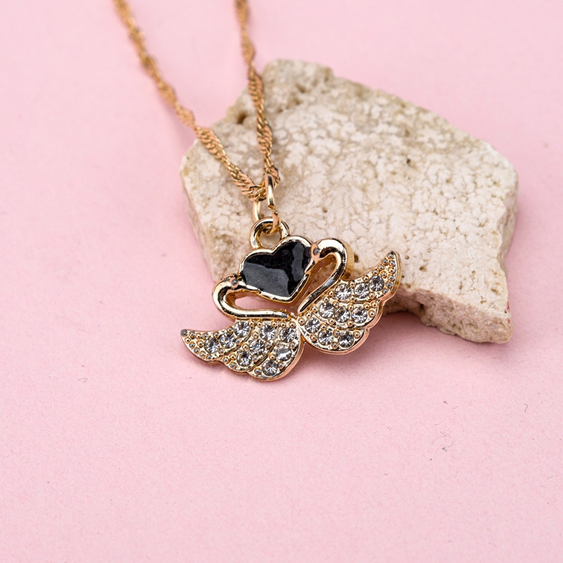 Collar de Corazón de Swan Rhinestone 3