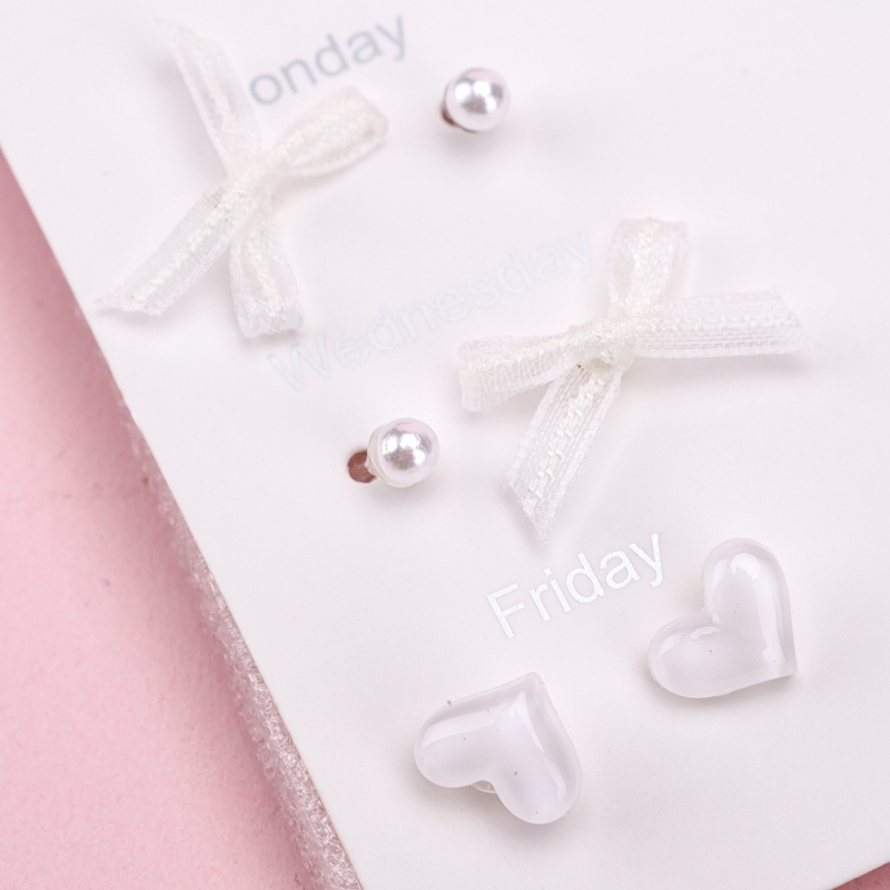 Seis Pares de Pendientes Macaron Stud 4