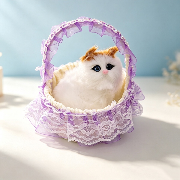 Encaje Azul Gatito 5