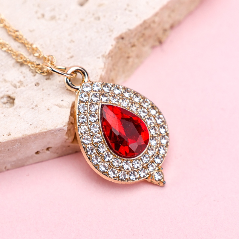 Collar de Gota de Cremallera de Diamante Completo 3