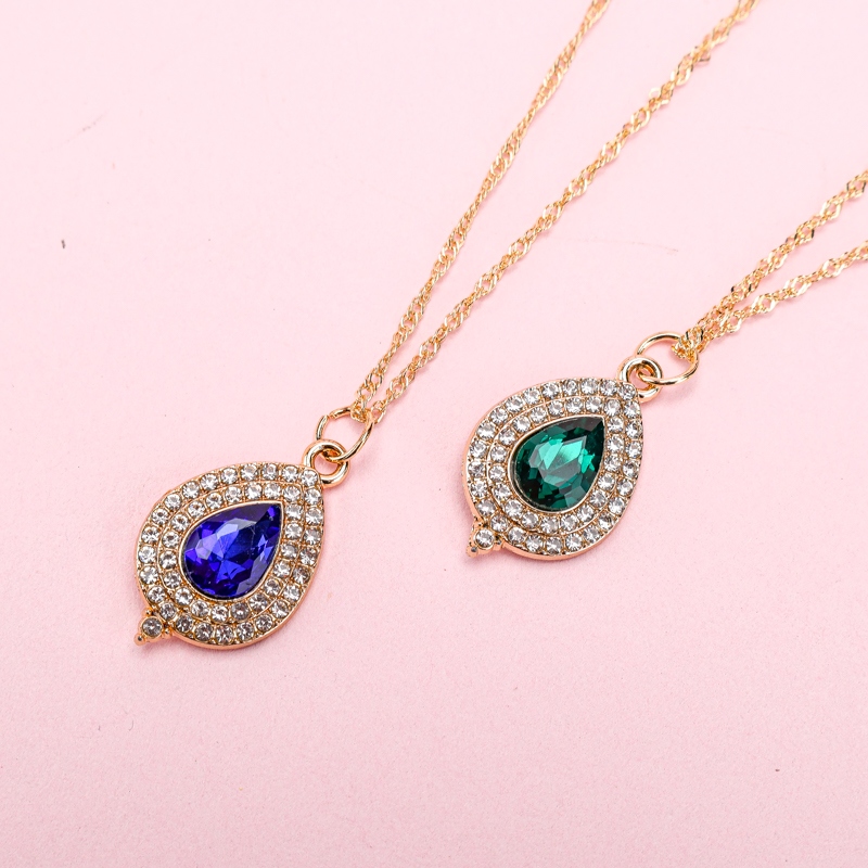 Collar de Gota de Cremallera de Diamante Completo 4