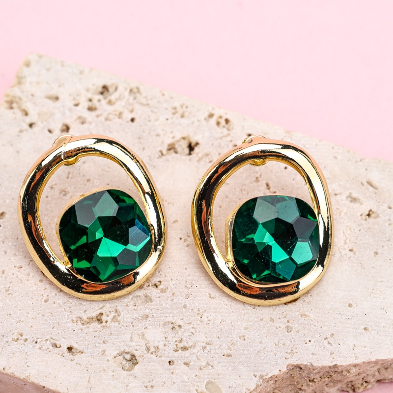 Pendientes de Zircon Cuadrado Largo Europeo y Americano 3