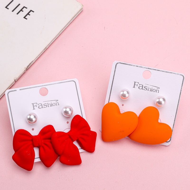 Pendientes de Perlas de Color Dulce Largo 3