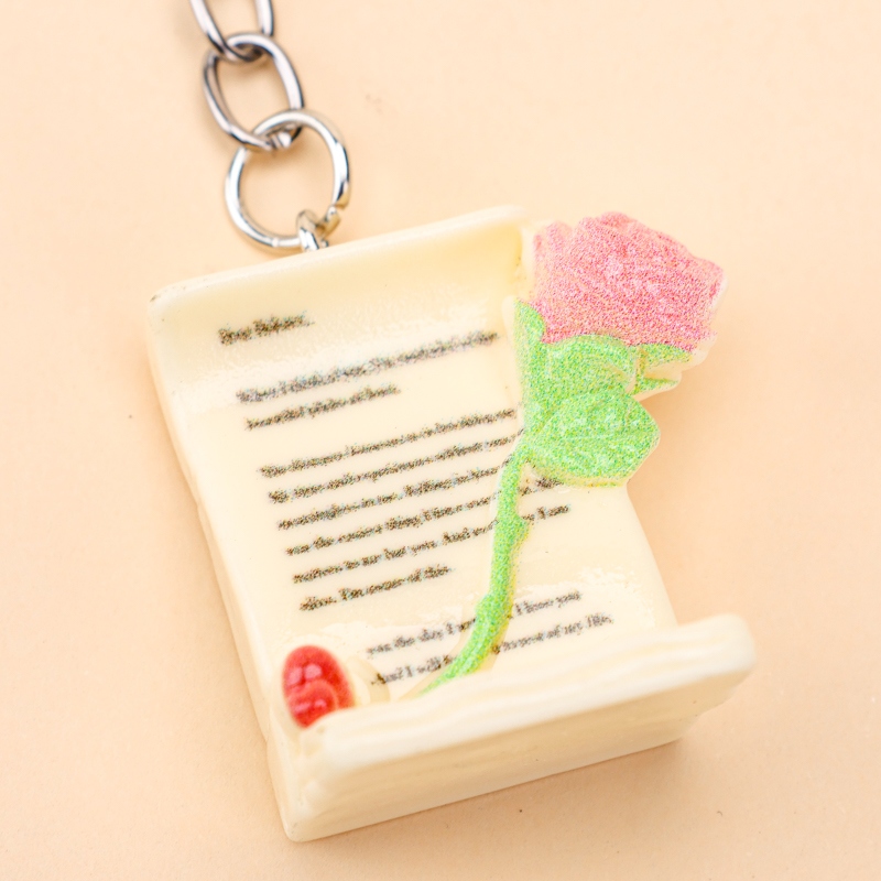 Colgante de Rosa Libro Tridimensional 4