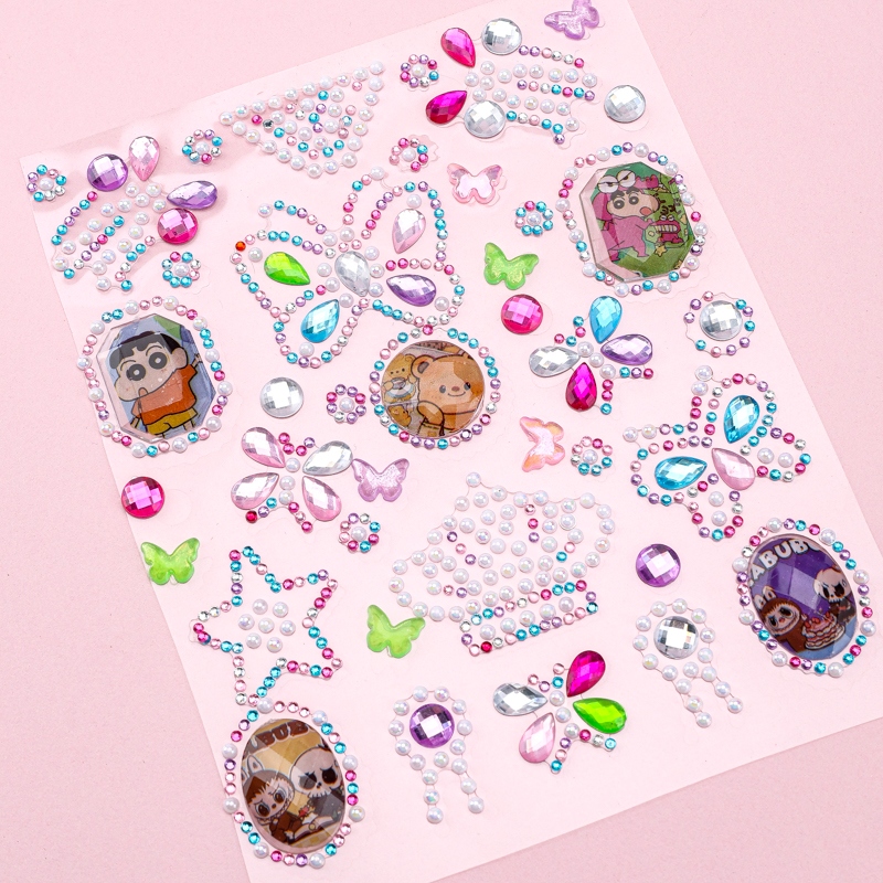 HL-29 Cute Butterfly Diamond Sticker 3