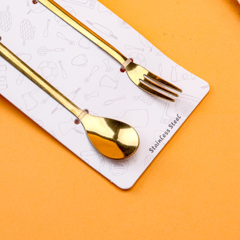5530 Mickey Gold Plated Fork Spoon Two-piece SET 4