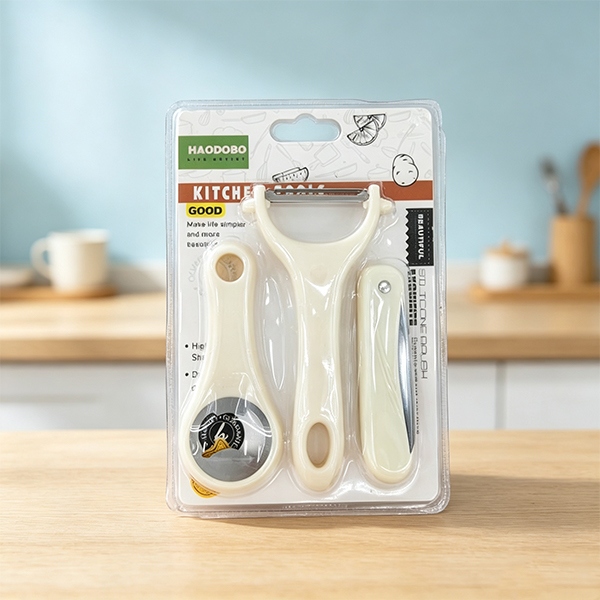 HAO-3702HAO-3702 Cuchillo de Plantador de Vino Abierto Cuchillo Plegable 3 Piezas Conjunto Burbuja Doble