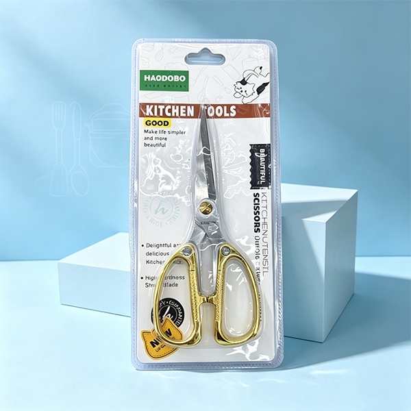 HAO-4045 Tijeras Doradas Fuertes Burbuja Doble 2