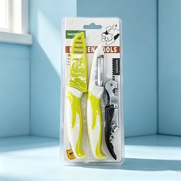 HAO-4058 Cuchillo de Pájaro Tres Piezas de Burbuja Doble 2