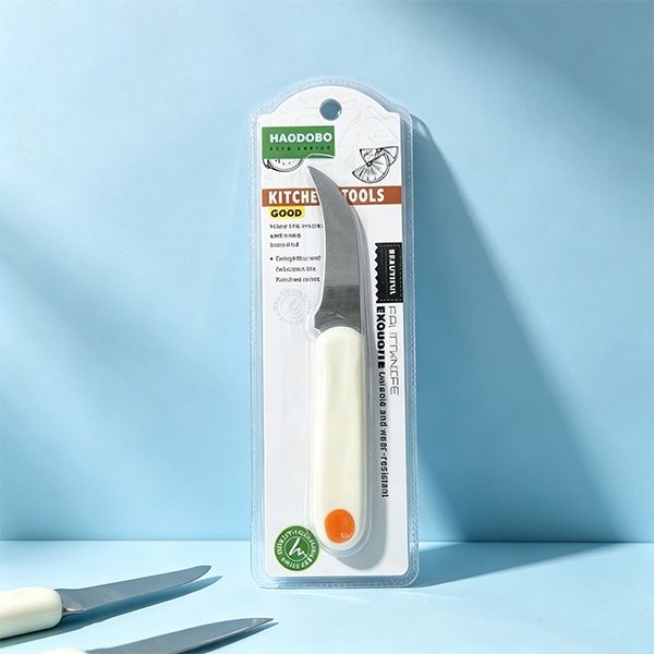 HAO-3723HAO-3723 Cuchillo Blanco Curvado Burbuja Doble 17.5*2cm 2