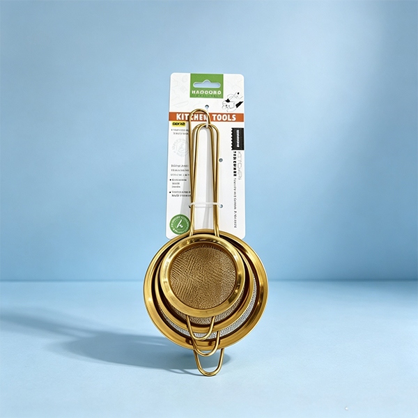 HAO-3892 Rejilla de Aceite Chapado En Oro 3pcs de Grano Recto 2
