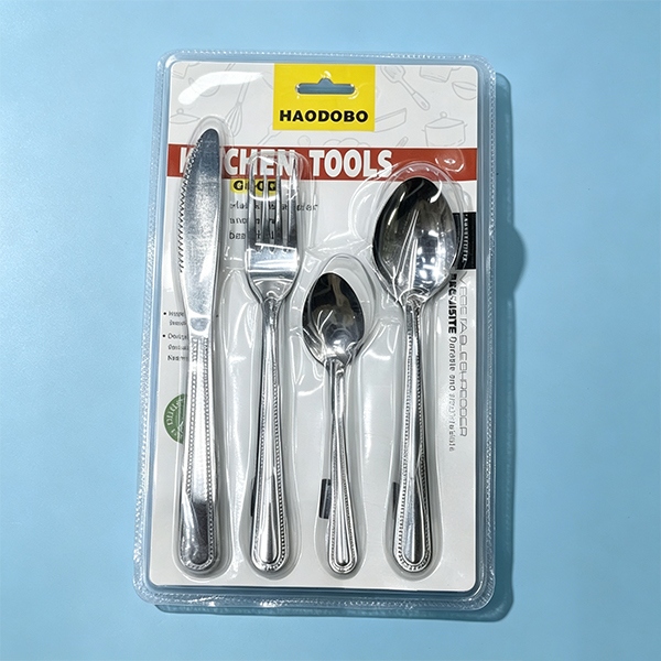 HAO-8831 Bola de Agua Lanzando Punto Cuchillo de Fork Cuchara 4 Pedazo SET 16pc 2