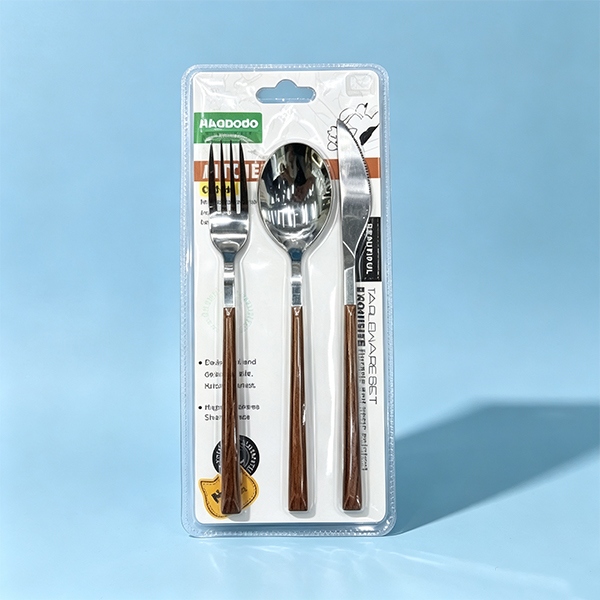 HAO-4083 Cuchara de Tenedor 3 Piezas de Burbuja Doble