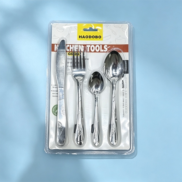 HAO-8827 Agua Tirando Medio Cuchillo de Flores Cuchara de Horquilla 4 Piezas SET 16pc