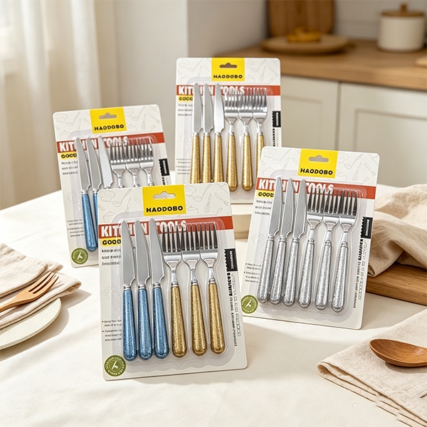 Tarjeta de Succión HAO-4654 Cuchillo de Frutas 6PCS y Brillo de Horquilla 2