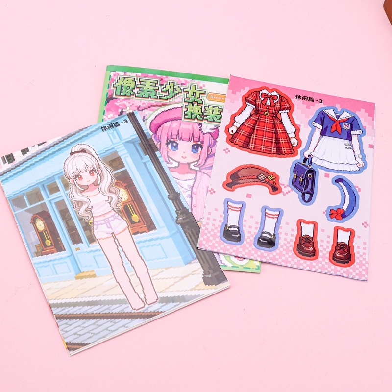 WZ-2631 Pixel Girl Dress-up Sticker 3