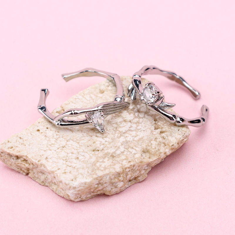 Anillo de Apertura de Zircon Bamboo 3