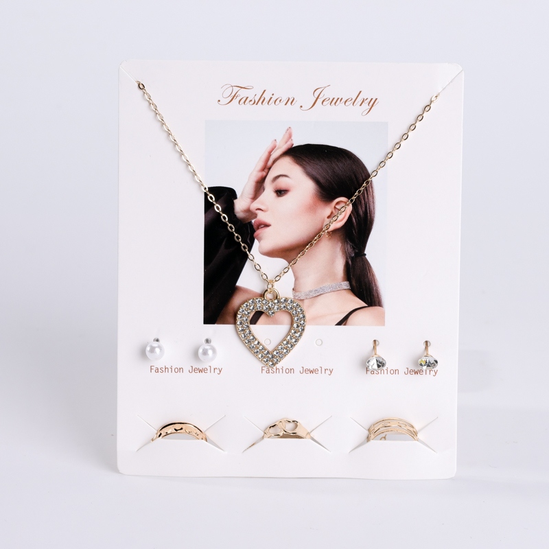Colgante Colgante Colgante Colgante Colgante Colgante de Diamantes Huecos Conjunto Anillo 3