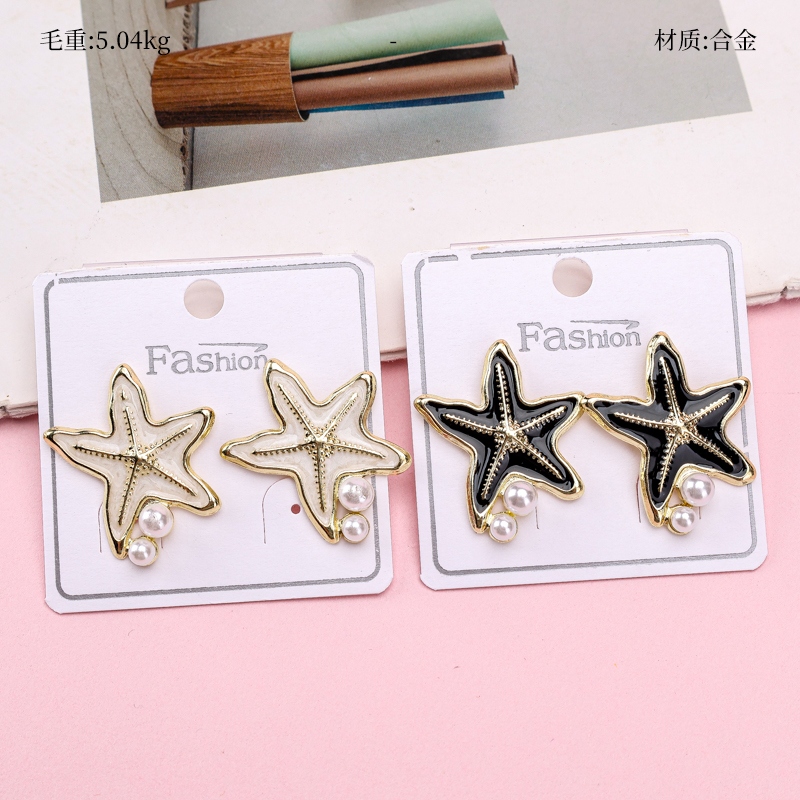 Pendientes de Perla Larga Starfish