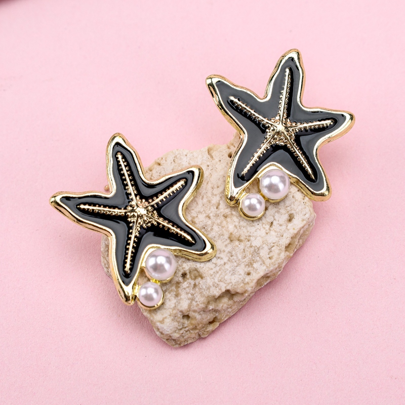 Pendientes de Perla Larga Starfish 4