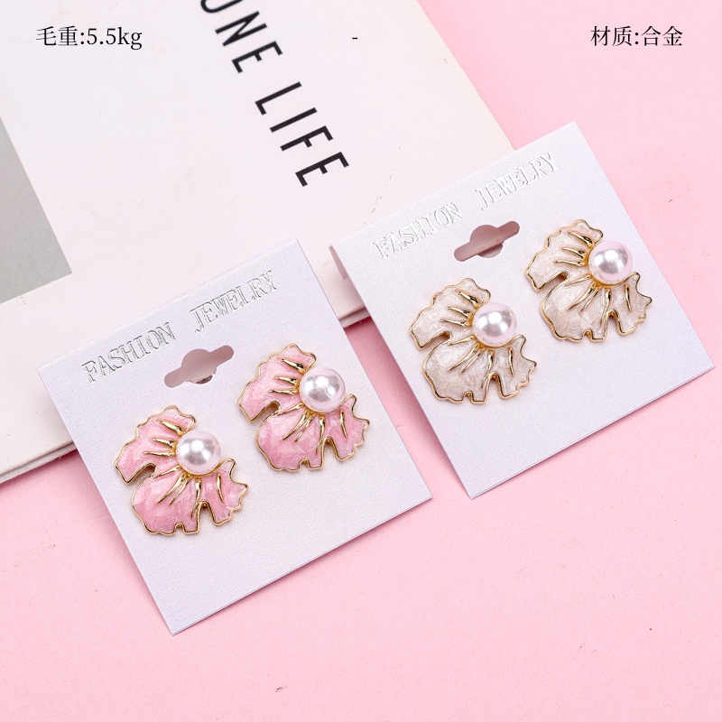 Pendientes de Flor de Perlas de Aceite Irregular