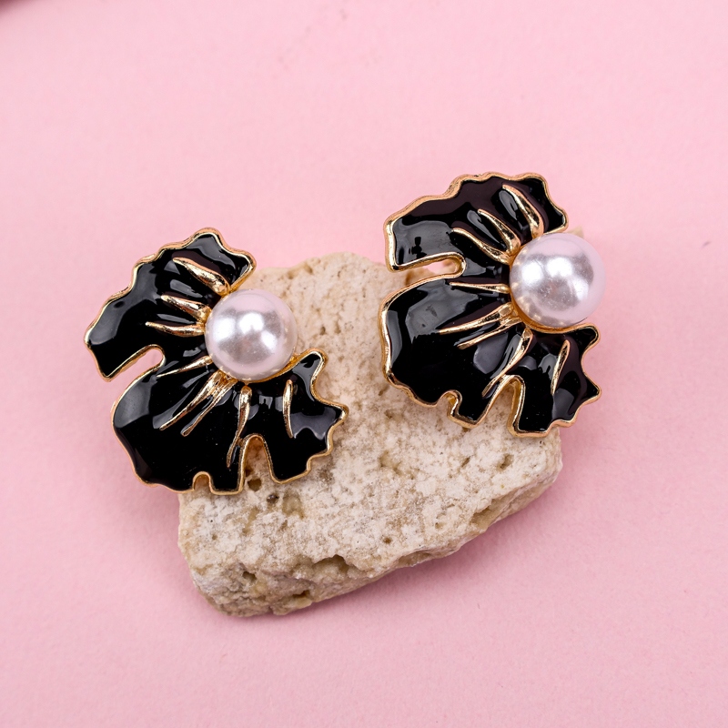 Pendientes de Flor de Perlas de Aceite Irregular 4