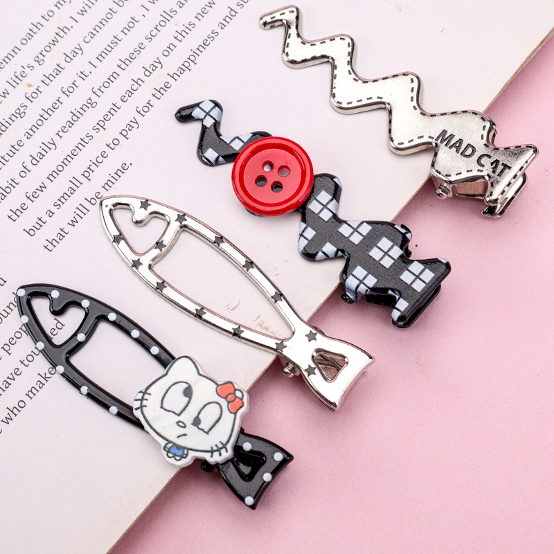 Caja de Plata Negro Kitten Accesorios Pato Clip 4