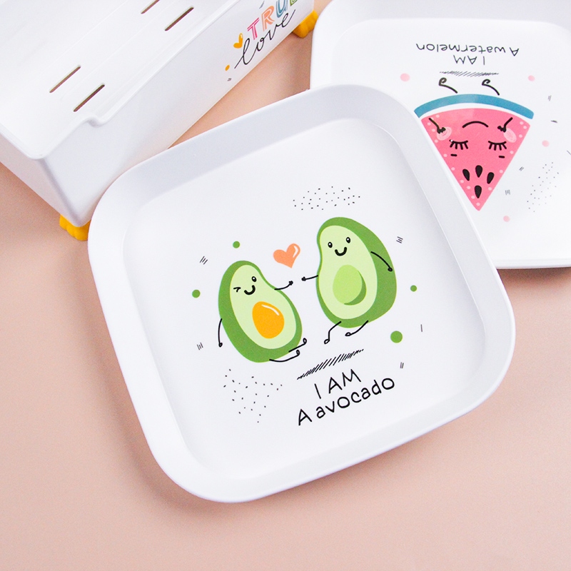 2745 Square Bone Dish (Fruit) 3