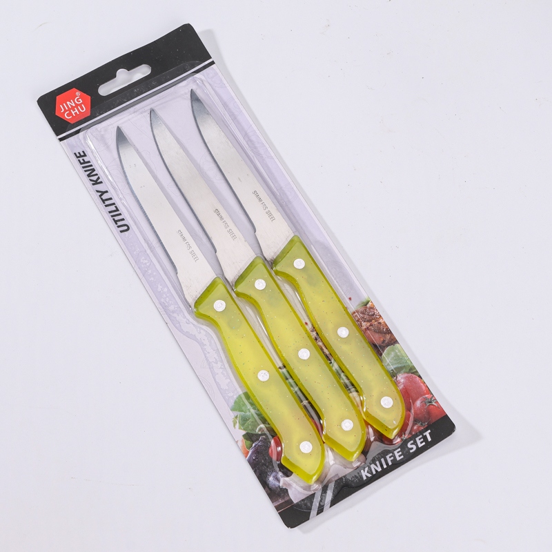 D360 Glitter Amarillo Tres Mango de Uñas Cuchillo de Fruta 3