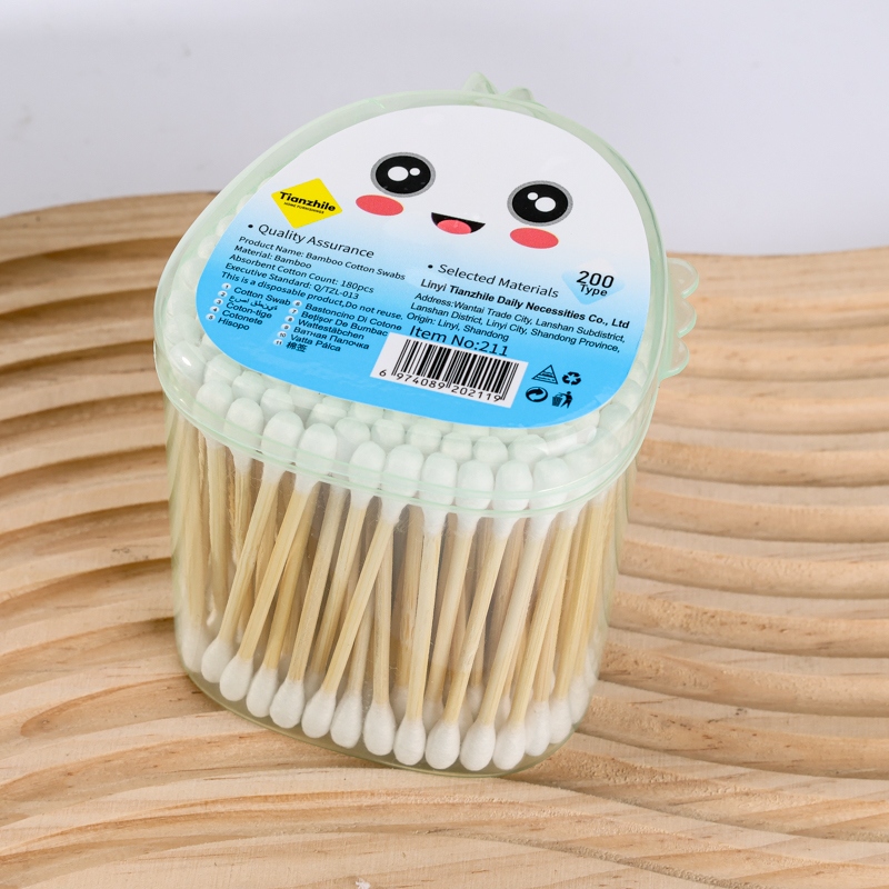 211 Caja de Dibujos Animados Bambú Swab (180) 4