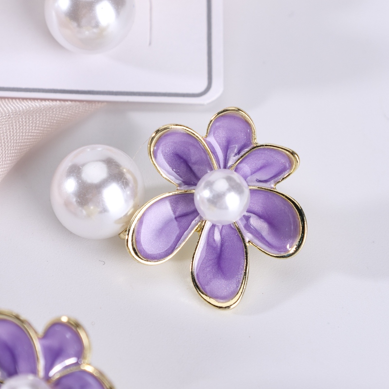 Pendientes de Flores de Perlas Largas 4