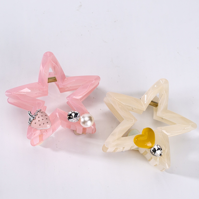 Caja de 8cm Accesorios de Doble Cara Clip de Agarre Estrella de Cinco Puntas 4