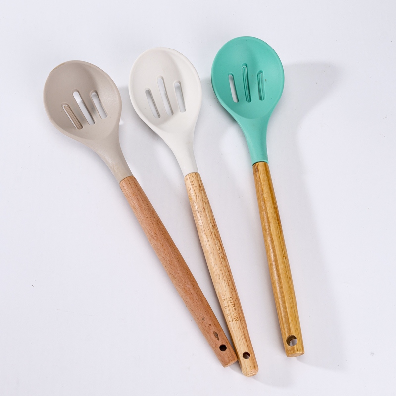 Valor Colador de Silicona Con Mango de Madera 3