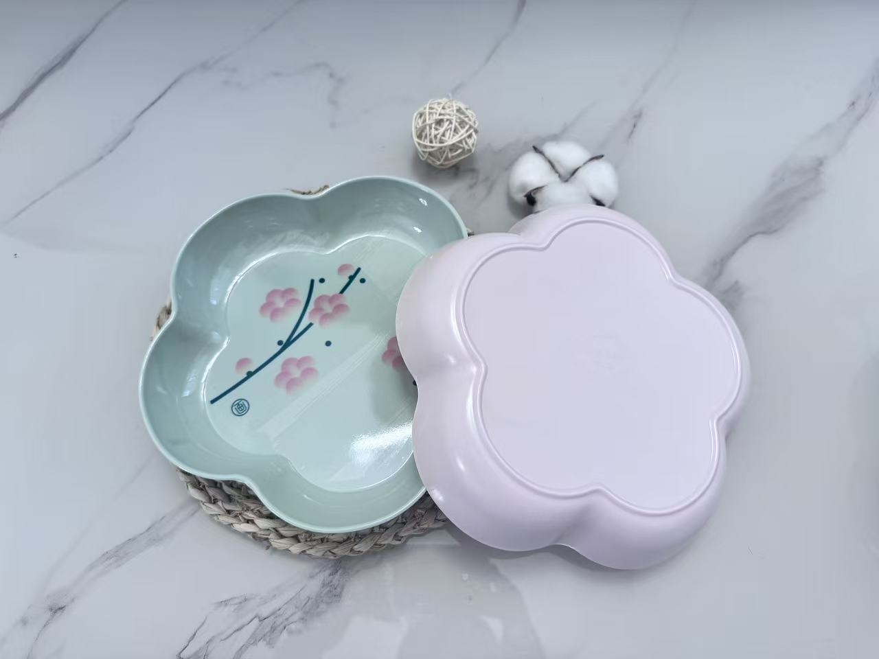 P-602 Flor Imitación Porcelana Placa 4