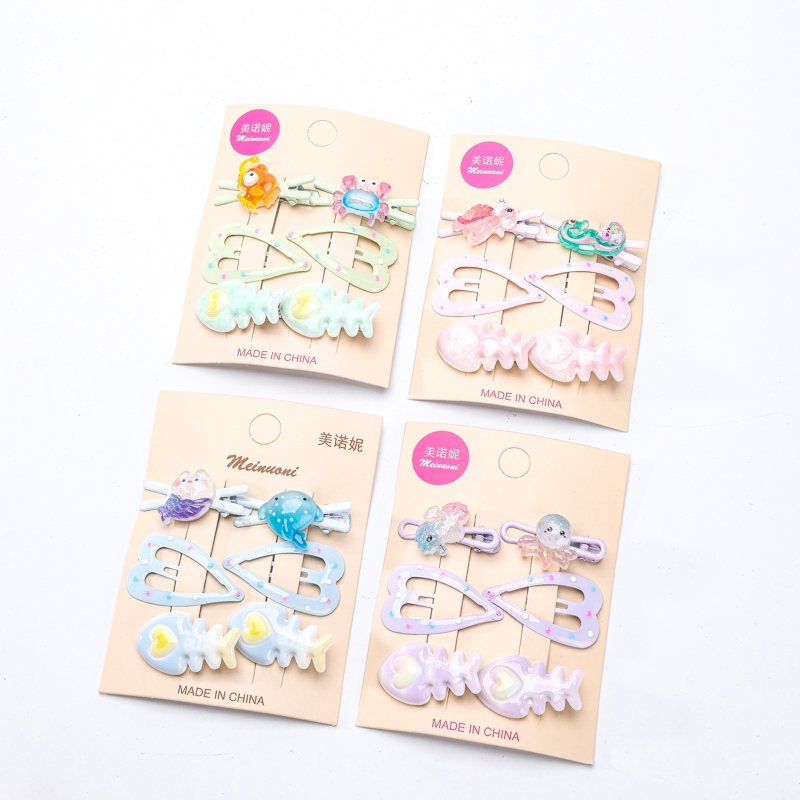 Caja de Tres Pares de Accesorios de Dibujos Animados BB Clip de Pato Clip 3