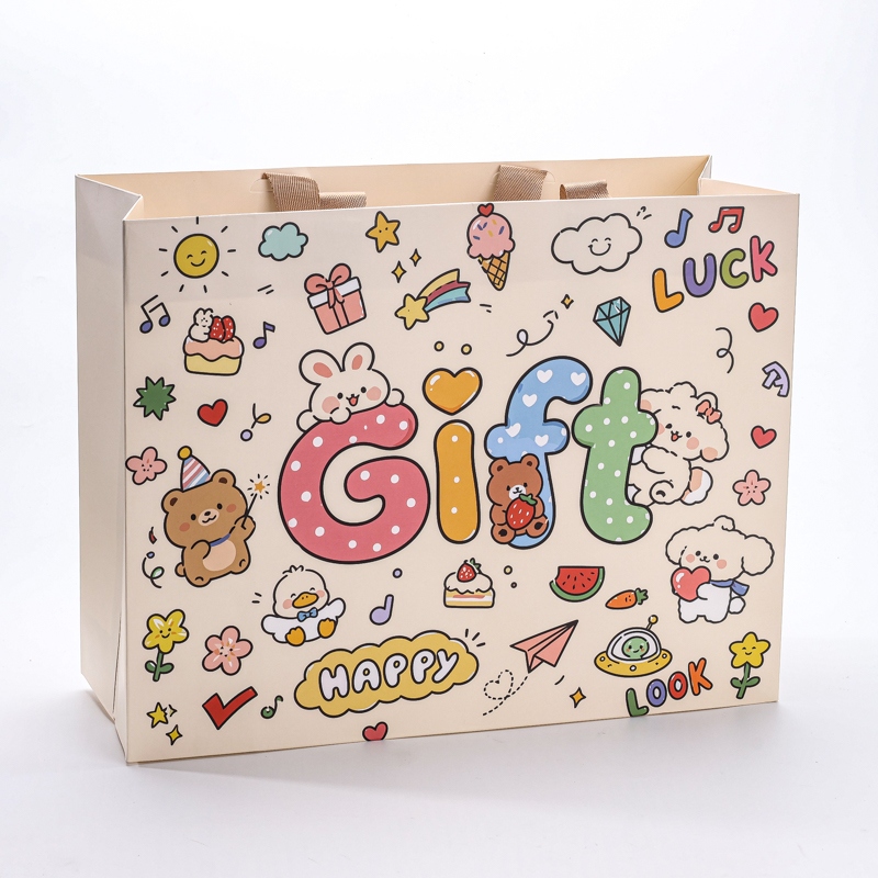 Versión Horizontal Grande Sin Línea de Cintura Bolsa de Regalo de Dibujos Animados (35*27*10) 3