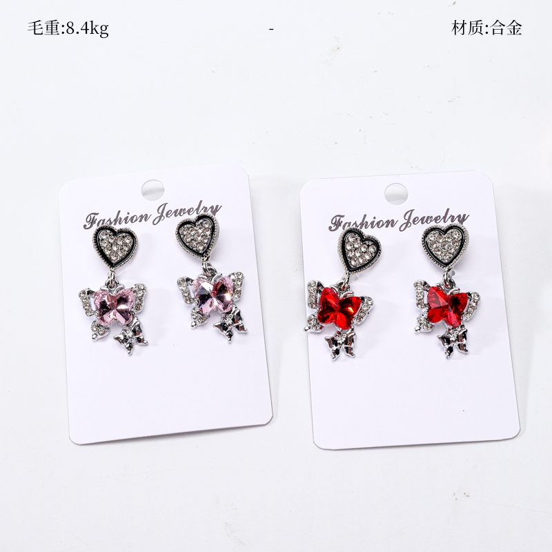 Zircon Amor Butterfly Pendientes Tassel 2