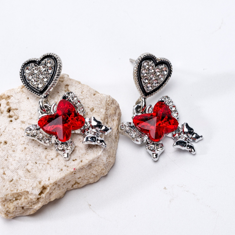 Zircon Amor Butterfly Pendientes Tassel 4